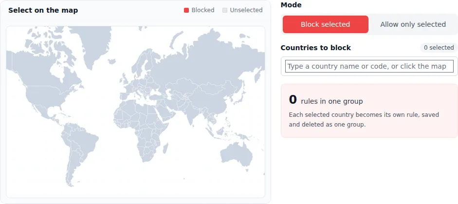 prosopo portal geo blocking editor