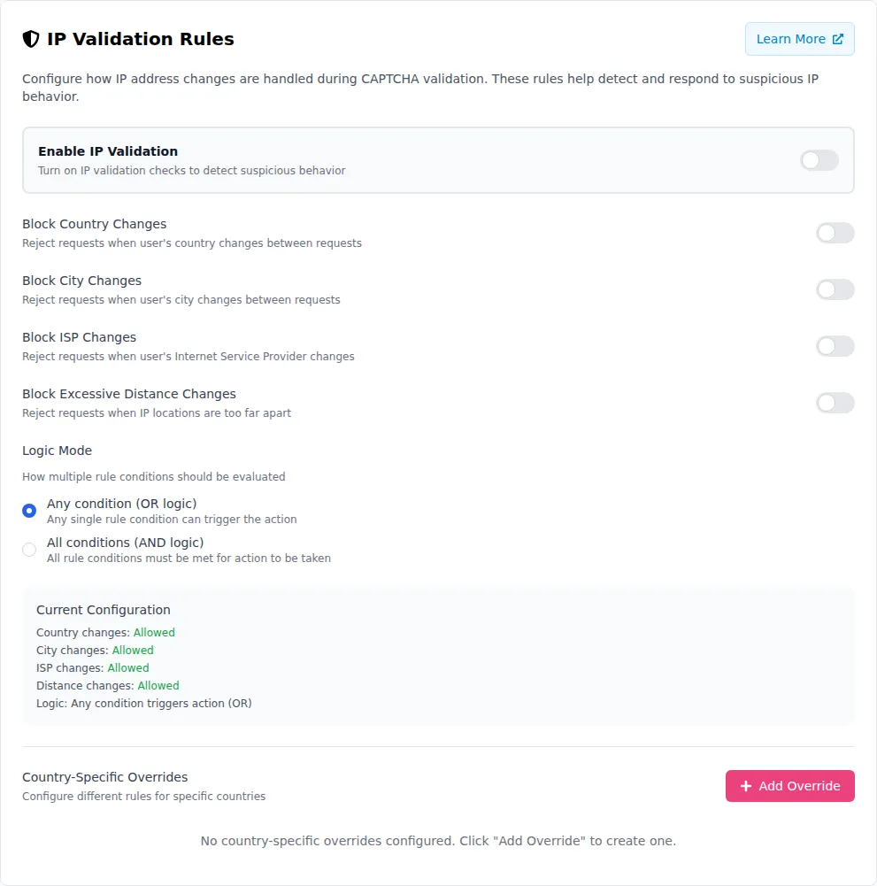 IP Validation Rules